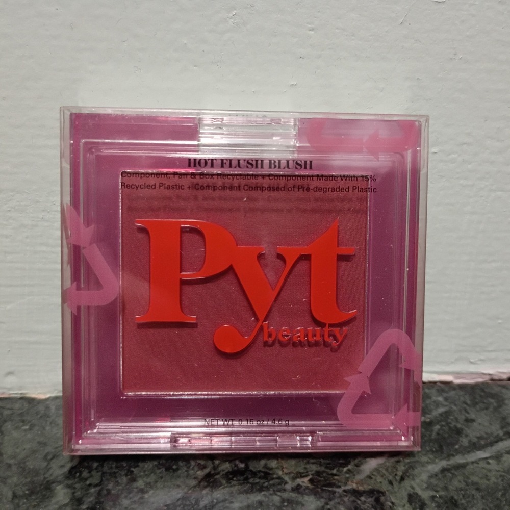 PYT Beauty Hot Flush Blush Flirty Pink Pressed Powder Clean Vegan Makeup 0.16oz‎